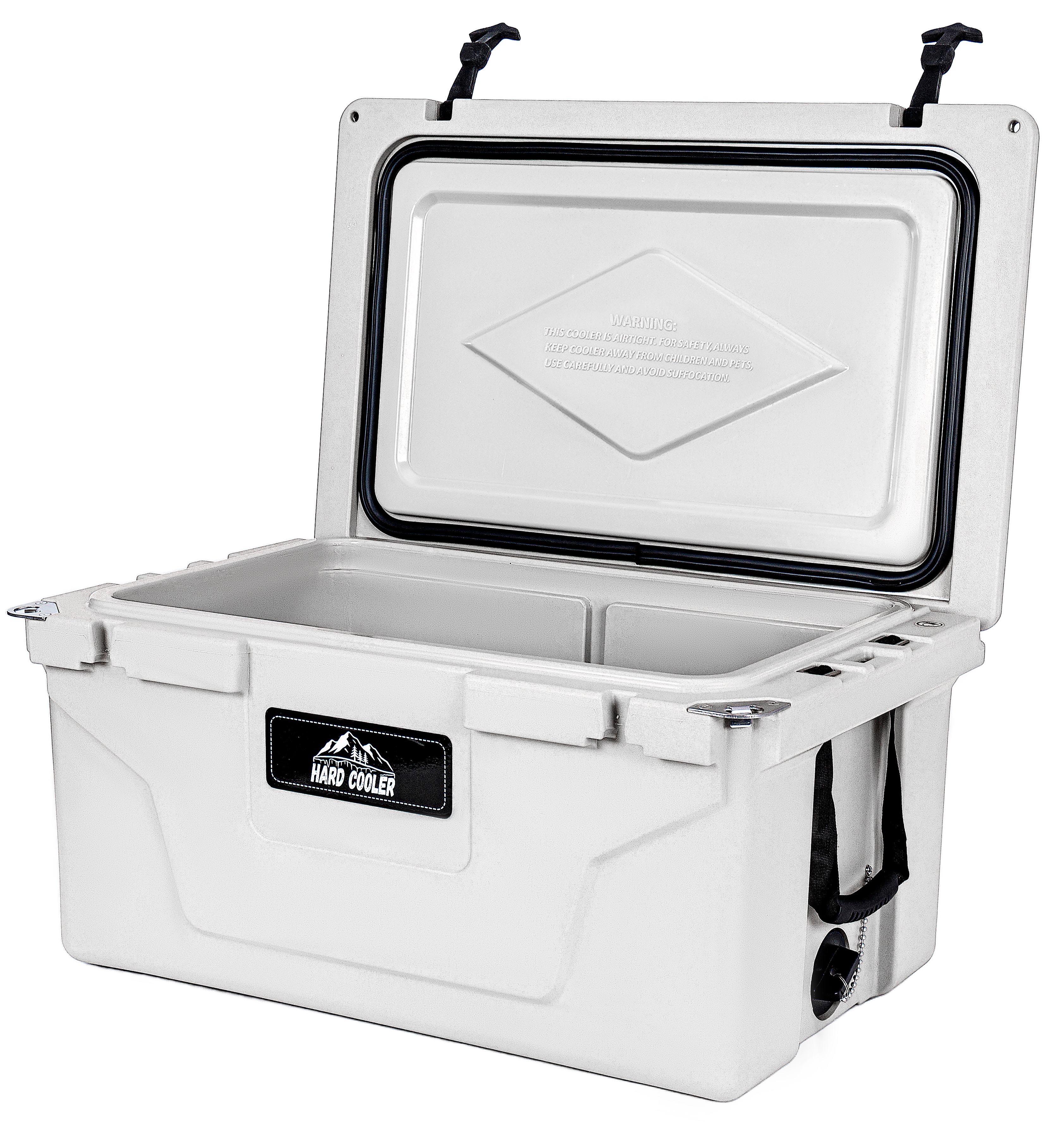 Nevera portátil de camping y pesca blanca de 65QT aislada — imagen 14