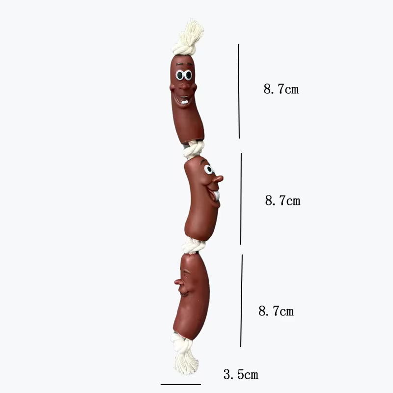 Dog Sausage Toy - Funny Knot Tug-of-War Toy, Durable Chew Toy for Physical Exhaustion, Self-Entertainment Boredom Buster Pet Toy — image 4