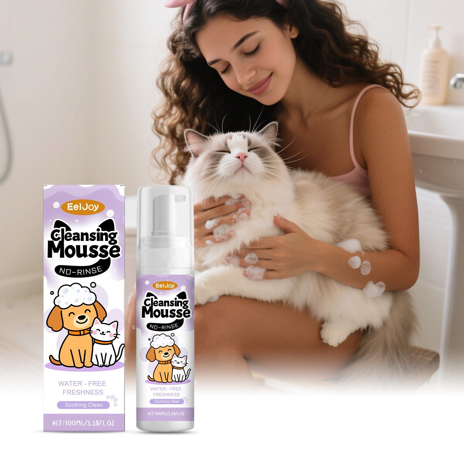 EELJOY No-Rinse Pet Face Cleansing Mousse, 100 ml — image 8