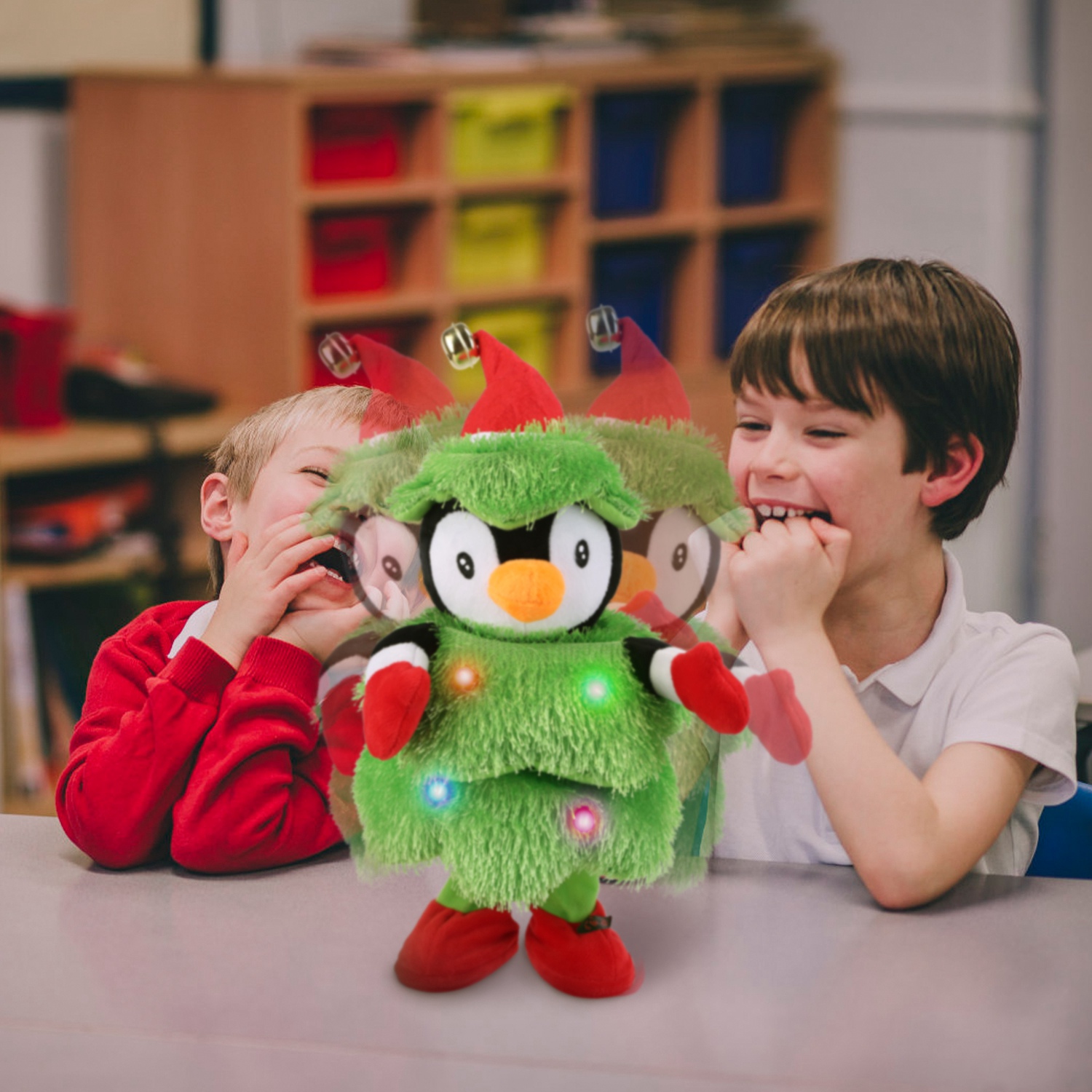 Plush de Elefante o Pinguino o Niño de Nieve con Movimientos Eléctricos que Baila, Canta y Habla Interactivamente con Canciones Divertidas para Regalos Navideños para Niños — imagen 9