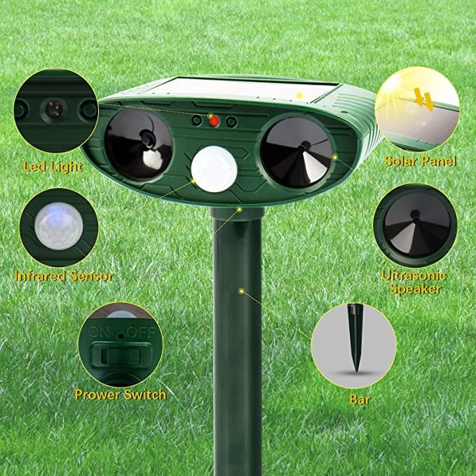 Solar powered animal repellent — image 4
