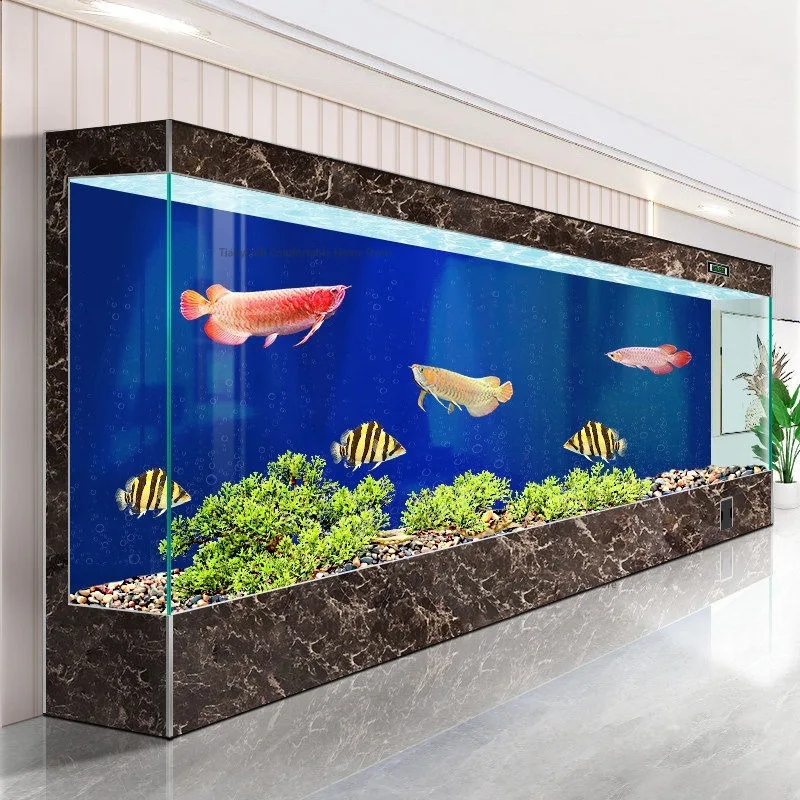 Acuario de Vidrio Ecológico Luxe Nórdico para Salón o Entrada - Diseño Italiano Minimalista Blanco Ultra