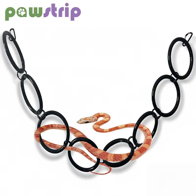 Ring-Shaped Snake Toy Snake Playground Climbing Toy Reptiles Exercise Chain for Corn Snake Chameleon Snake Tank Accessories — image 1