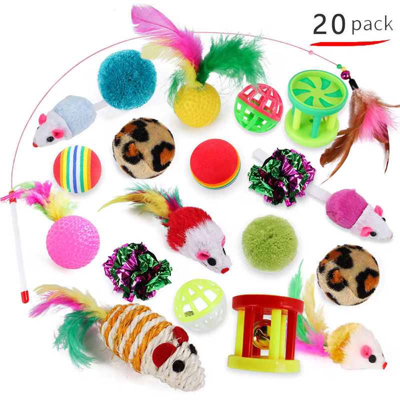 Paquete de Juguetes para Gatos - Conjunto Completo de Accesorios para Mascotas Felinas — imagen 2