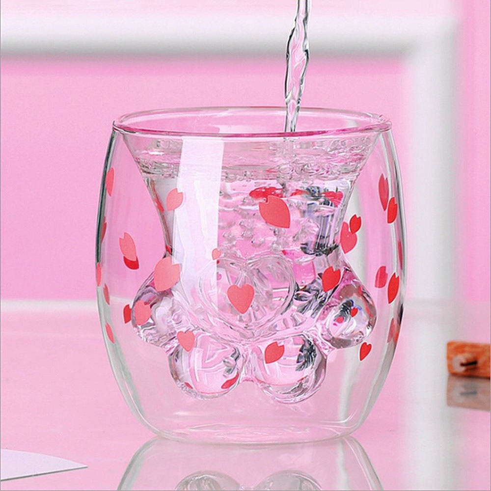 Taza de Café con Imagen de Manitas de Gato Rosadas en Forma Cómica — imagen 1