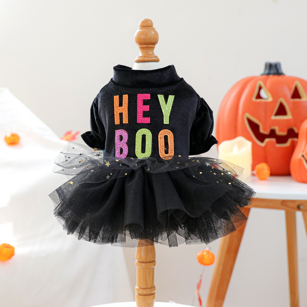 Pet Clothes Spring Autumn Small Dog Puppy Festival Outfit Halloween Tulle Dress — image 6