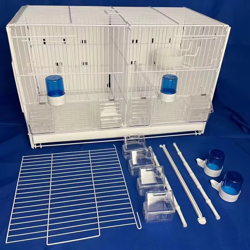 Factory Luxury Metal Birds Cage Multilayer Portable Bird Breeding Cage Stackable Bird Cage — image 5