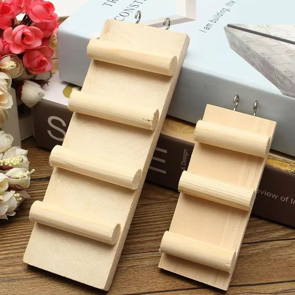 Tirador de Madera para Hámster - Accesorios para Jaulas de Pequeños Animales Juguetes de Chupar para Ratones, Ratas y Conejos — imagen 2