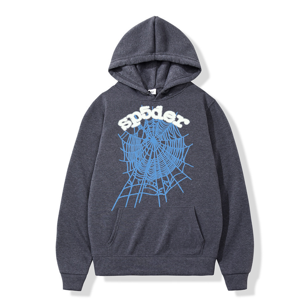 Western Hip Hop Spider Web Long Sleeve Hooded Sweatshirt Unisex — image 21