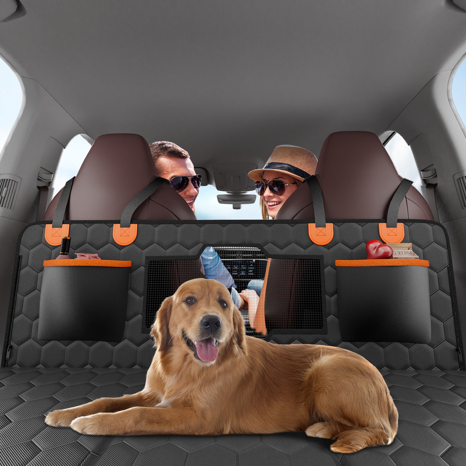 Cubierta para asiento trasero de auto VEVOR 54 x 25,6 pulgadas impermeable 600D para perros — imagen 4