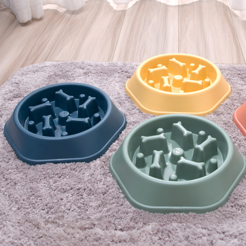 Tazón de Comida Lenta Antiahogo para Mascotas, Tazón para Perros en Forma de Hueso de Alimentación Lenta, Tazón Antiderrame — imagen 3