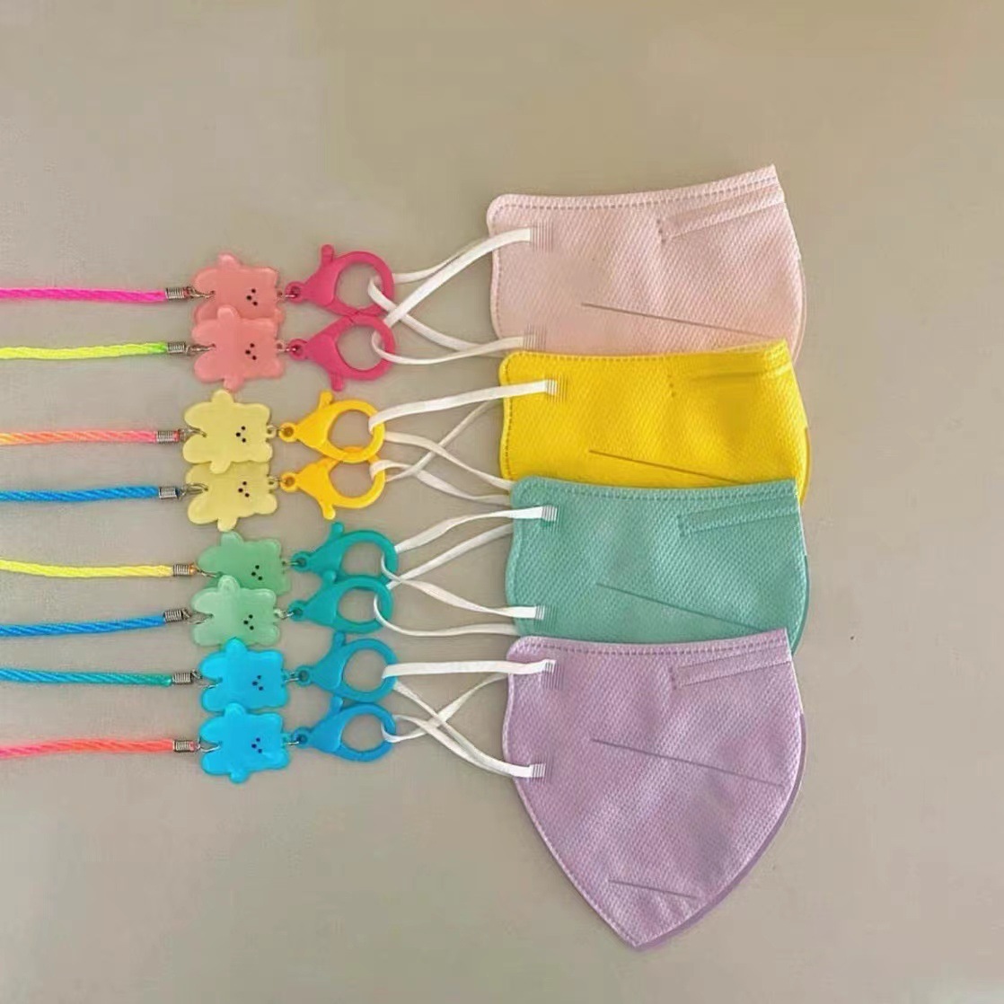 Lazo de Cuello Colorido DIY Acetato de Celulosa con Oso Gradient para Niños de Escuela Primaria Accesorios — imagen 2