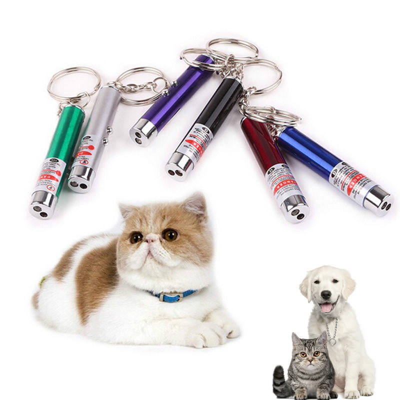 Mini Aluminum Alloy Laser Cat Wand White LED Lighting Infrared Small Flashlight Pet Products Laser Pen — image 1