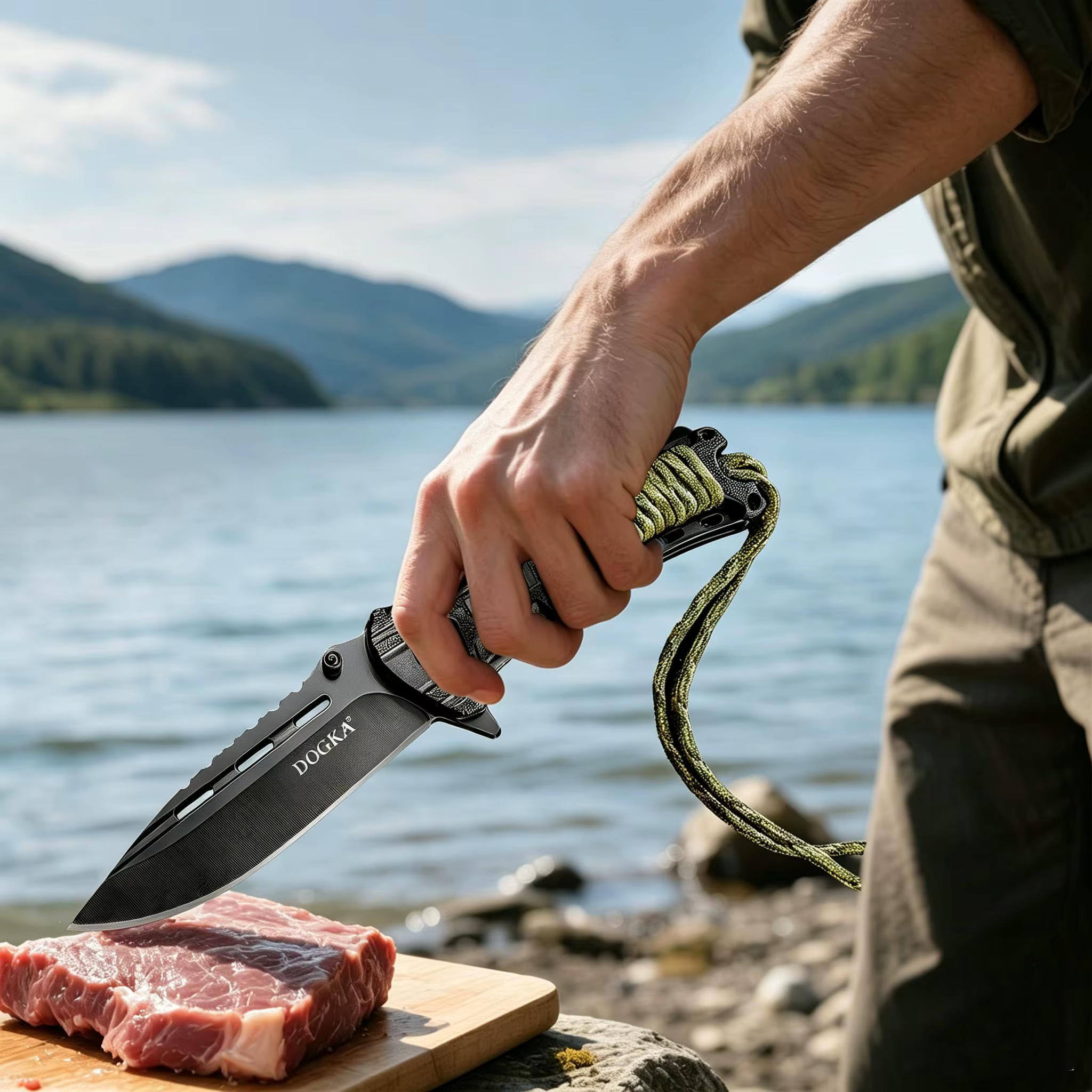 Men's Multi-Functional Folding Knife with Rope for Outdoor Camping Hunting Exploration Fishing - Valentine's Day Gift — image 6
