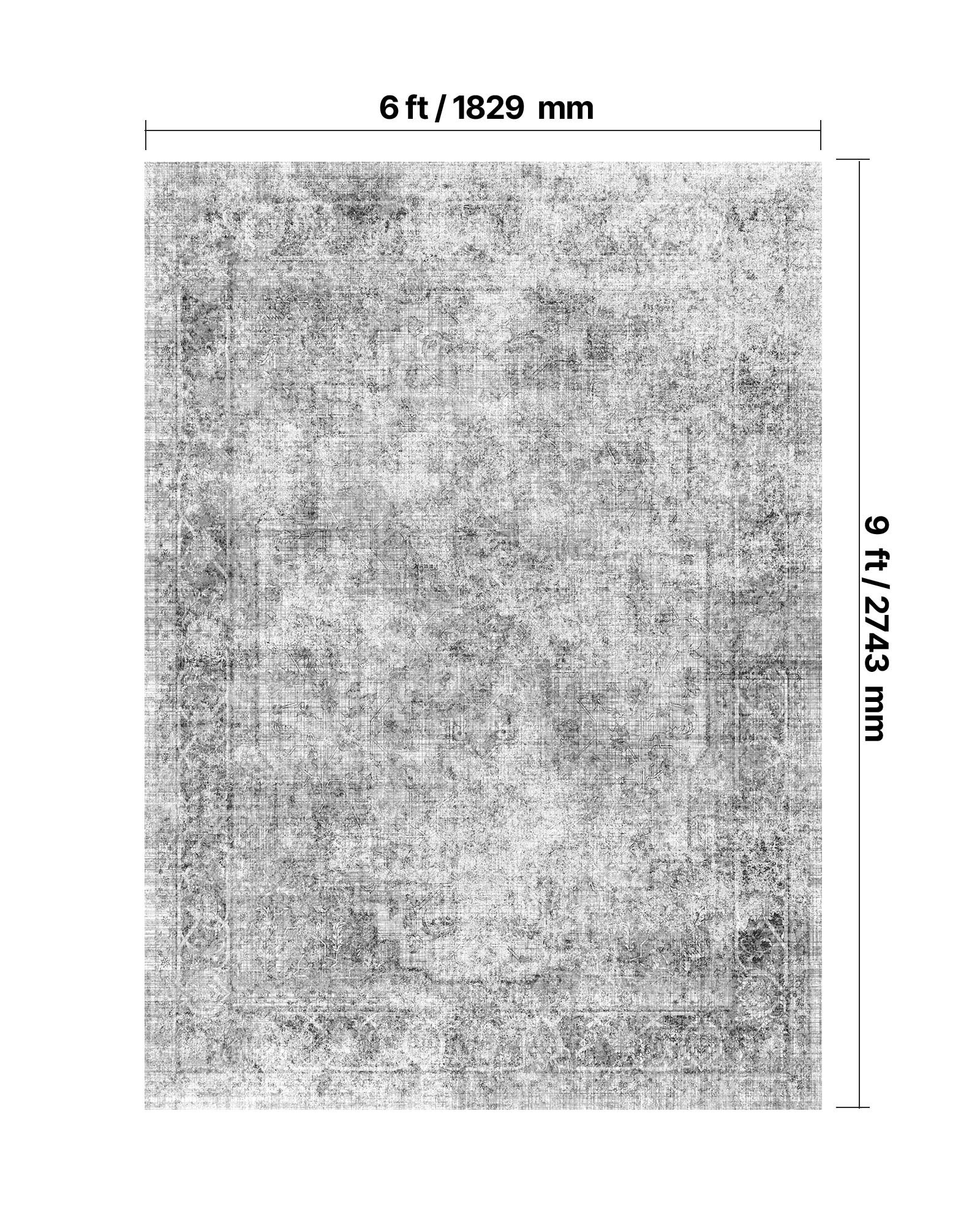 Area Rug, 6 X 9 Ft Large Washable Boho Rug, Non-Slip And Tear-Resistant Soft Carpet, Pet & Child Friendly Bohemian Area Rugs, Indoor Mat For Bedroom, Living Room, Kids Room, Entryway, Gray — imagen 2