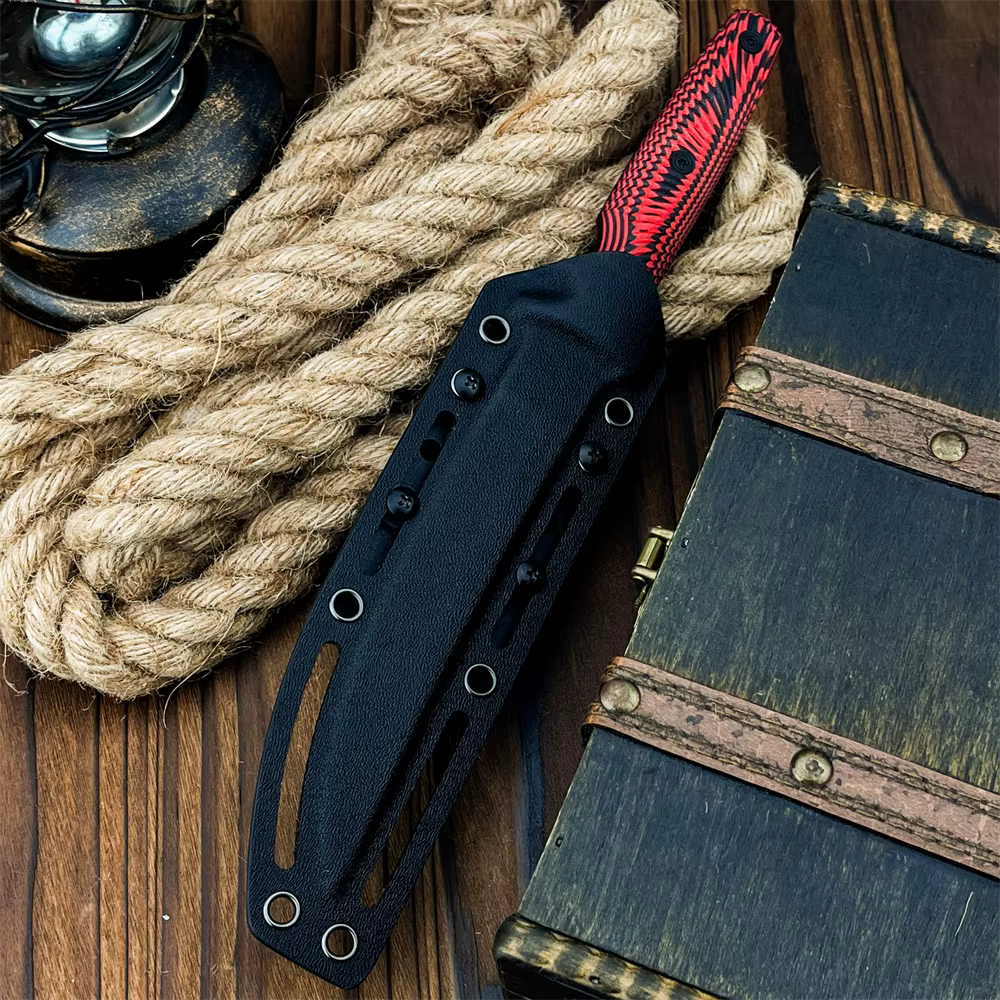 Outdoor Multitools Fixed Blade Knife Stainless Steel D2 Blade G10 Handle EDC Camping Fishing Hunting Cutting Tools with Sheath — image 5