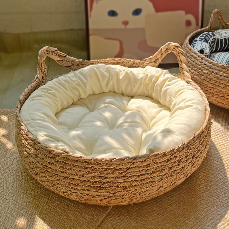 Cat Nest Winter Warm Cat Nest Cushion Thick Winter Round Nest House — image 3