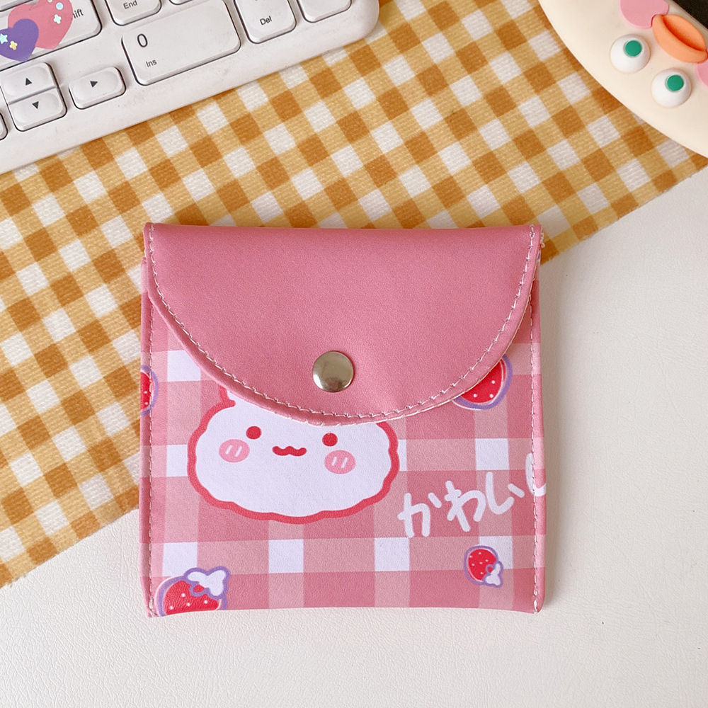 Japanese And Korean Girl Heart Ins Wind Large-Capacity Aunt Towel Storage Bag Cute Puppy New Bag Coin Purse Storage Bag — image 5