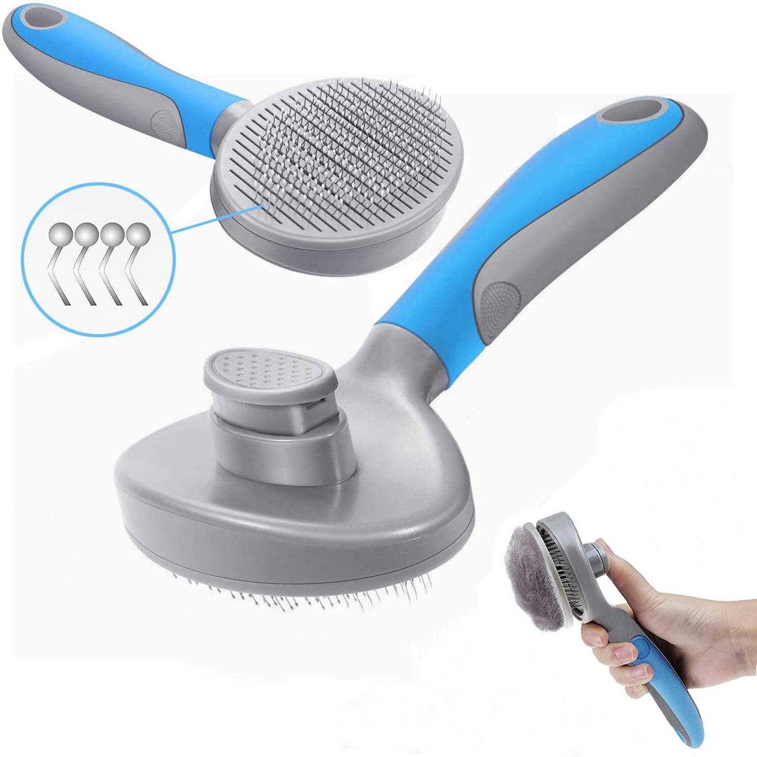 Peluizador para Mascotas con Pelo Largo de Perro Elimina Cepillo para Gato Rasurado y Pérdida de Pelos para Cachorros y Gatos — imagen 1