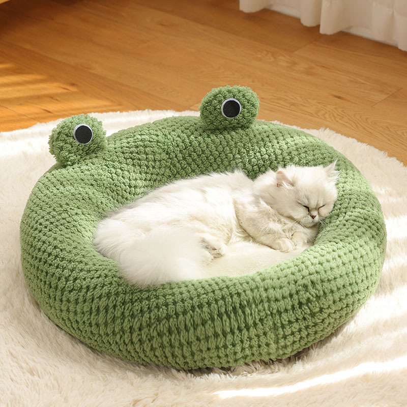 Pet Nest Small Frog Series Cat Nest Warm Dog Nest Autumn and Winter House Nest — image 3