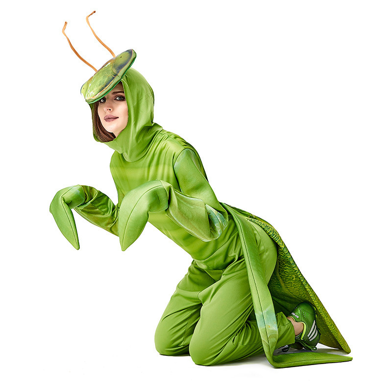 Halloween Costume Animal Print Jumpsuit for Carnival Party Performance, Unisex Mantis Print Outfit — image 4