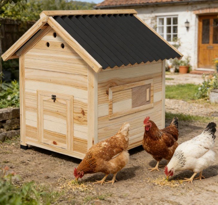 Pet Coop, Wooden House with Openable Roof — image 6