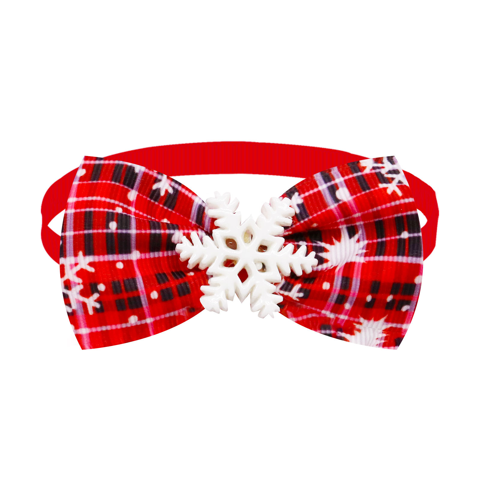 Christmas Dog Printed Pet Tie Collar Bow Accessories Cat Threaded Ribbon — image 7