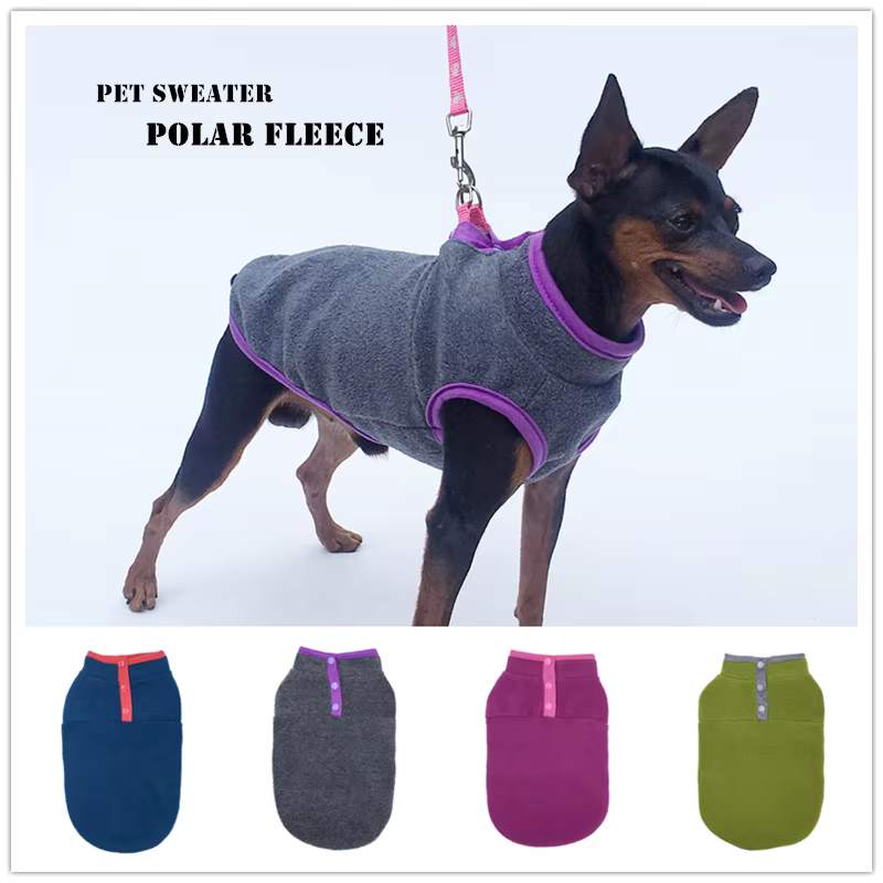 Dog Clothes Winter Warm Dog Clothing Fleece Sweater Soft Thicken Costume Vest Pet Cat Jacket — image 1
