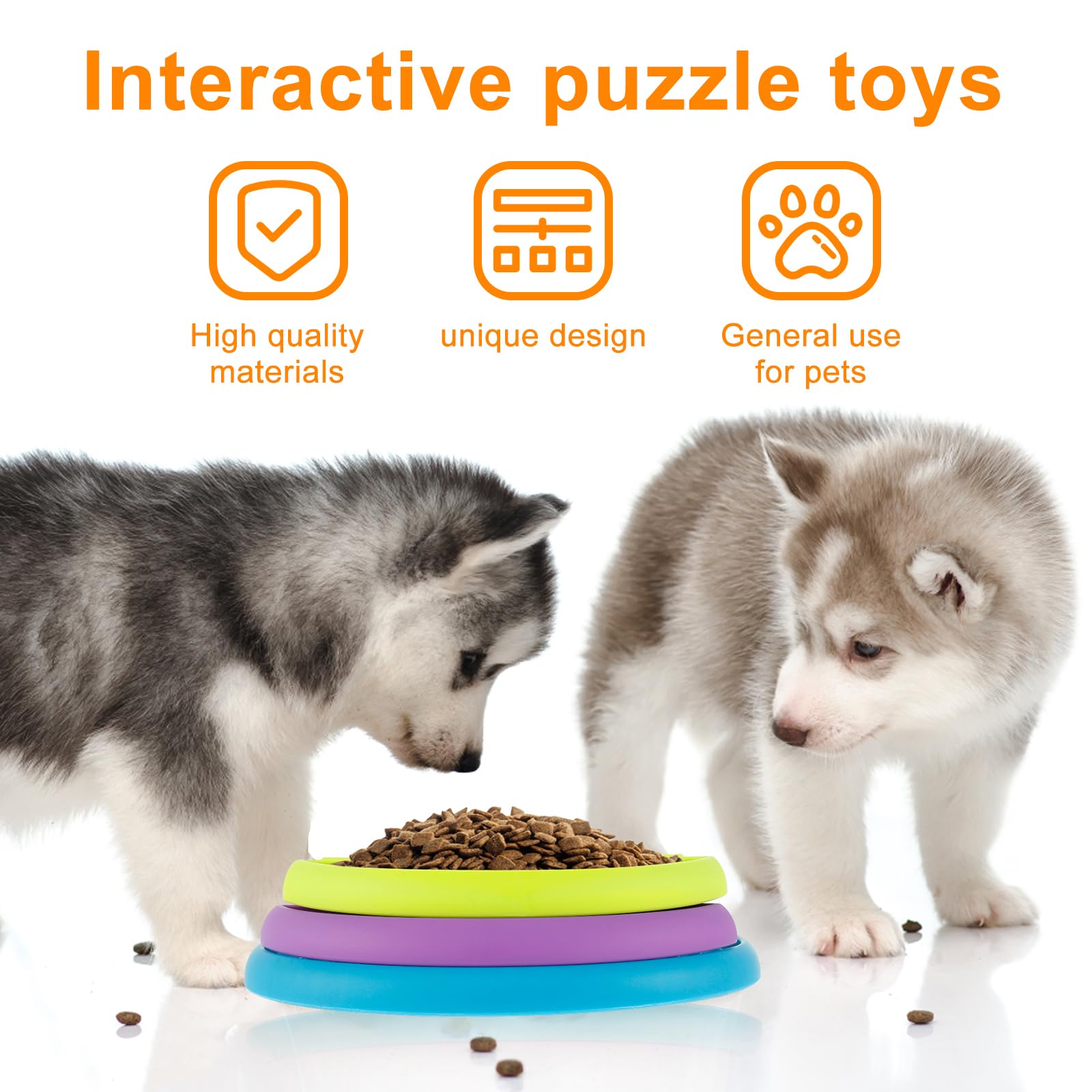 Comida Lenta para Mascotas - Tazón Anti Ahogamiento para Gatos, 3 en 1 Juguete Interactivo para Perros, Maza de Lamer y Tazón Ralentizador - Estímulo Mental para Canes Medianos y Grandes — imagen 6