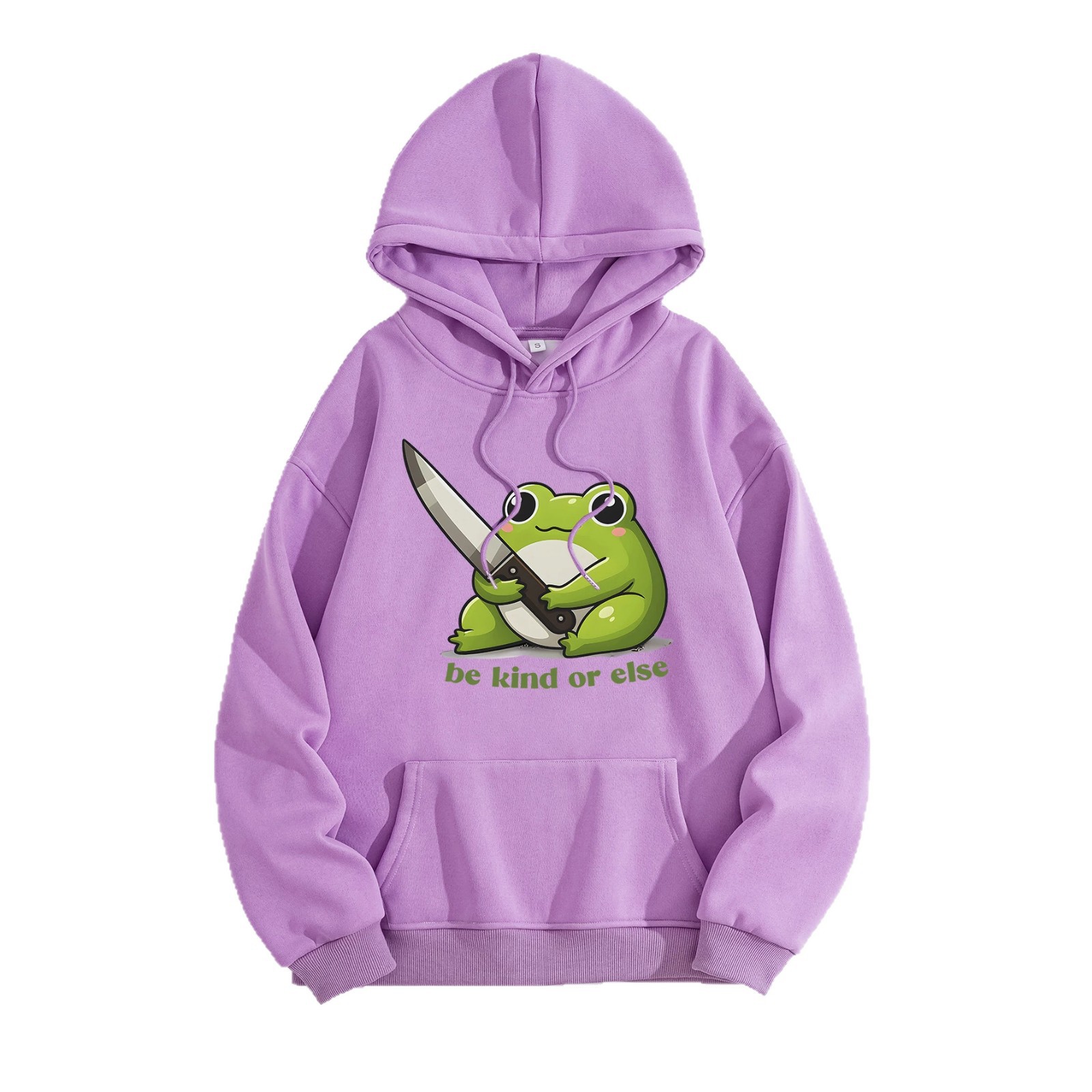 Cute frog print hoodie top — image 2