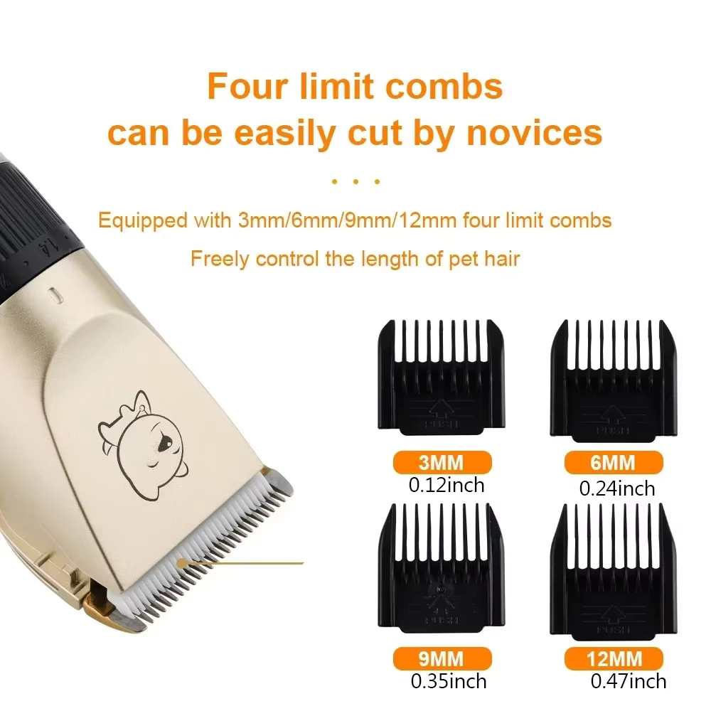 Dog Professional Hair Clipper Electrical Grooming Trimmer for Pets USB Rechargeable Cat Shaver Animals Haircut Machine — imagen 2