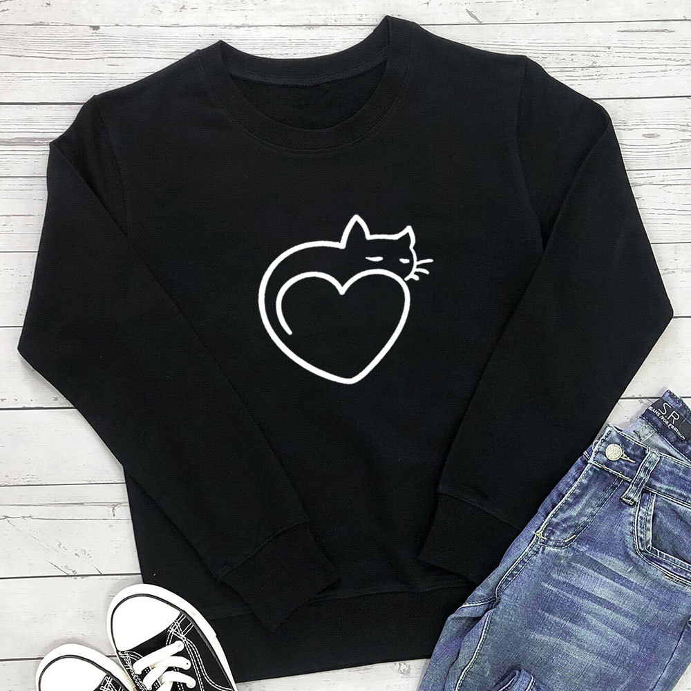 Love Cat Printed Hoodie — image 1