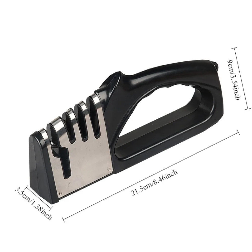 4 in 1 Kitchen Knife Sharpener, Portable Non slip Base Multi function Knife Sharpening Set, Kitchen Gadget Accessories — image 5