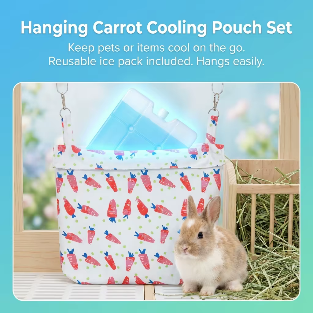 Small Pet Cooling Pad Gel Mat Summer Heat Relief Reusable Frozen Cool Surface with Ice Pack for Rabbits Hamsters Chinchillas — image 4