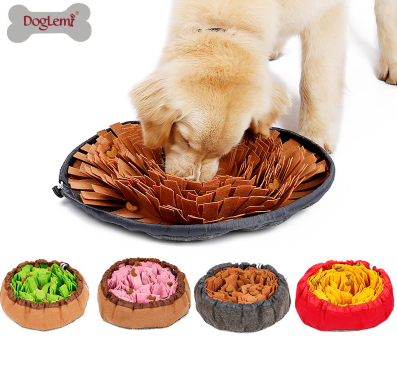 Slow Feeding Sniffing Mat Pet Toy Dog Food Dispensing Multi-Color Stress Relief Training Sniffing Dog Bowl — image 1