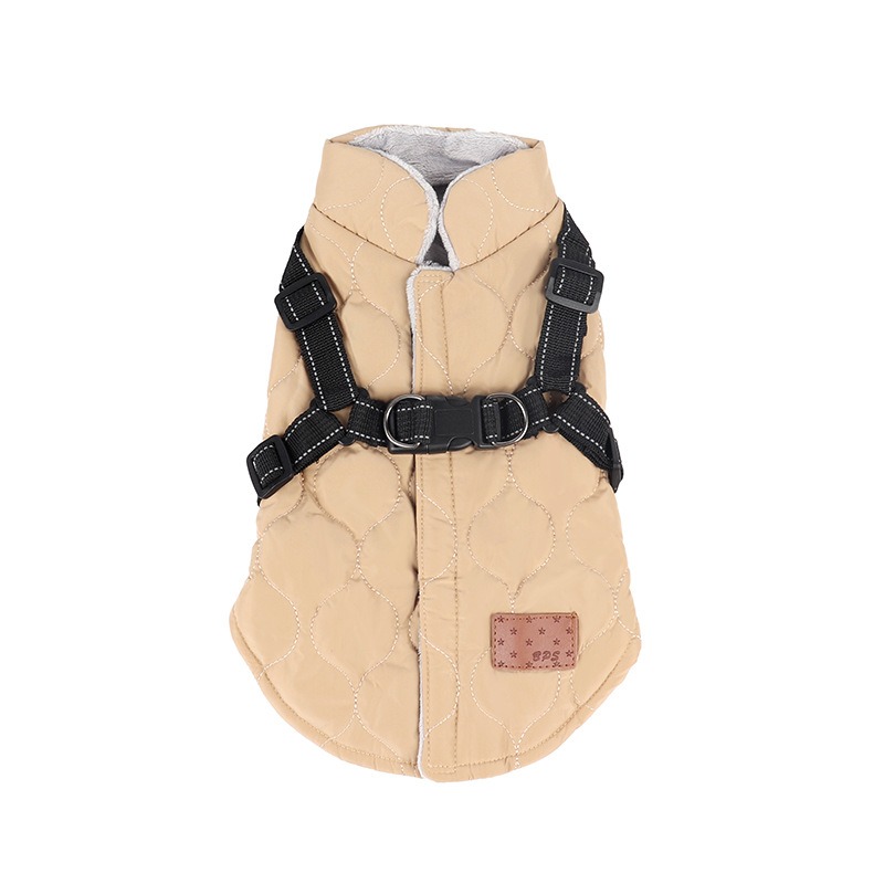 Autumn And Winter Dog Clothes Thickened Cotton Clothes Two Feet Small Dog Vest Traction Pet Clothes — image 7