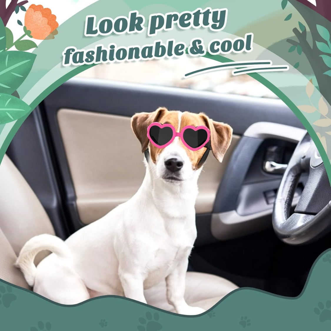Gafas de Sol para Perros Pequeños Protección UV Corazón — imagen 3
