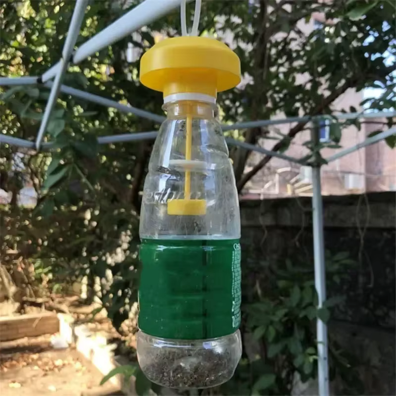 1/2PCS Fruit Killer Plastic Yellow Drosophila Trap Fly Catcher Pest Insect Control For Home Farm 6*6*2Cm — image 3