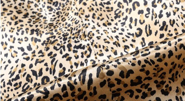 Mid-length Leopard Print Raccoon Fur Collar Coat — image 5