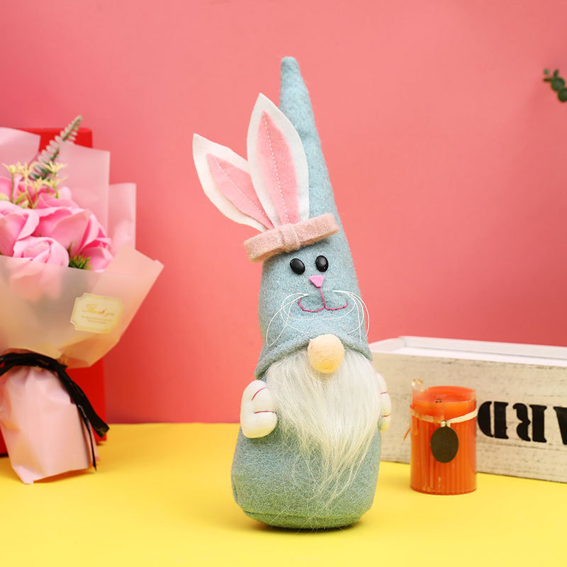 Easter decorations pointed hats cute rabbit faceless dolls home decoration gnome doll ornaments — image 6