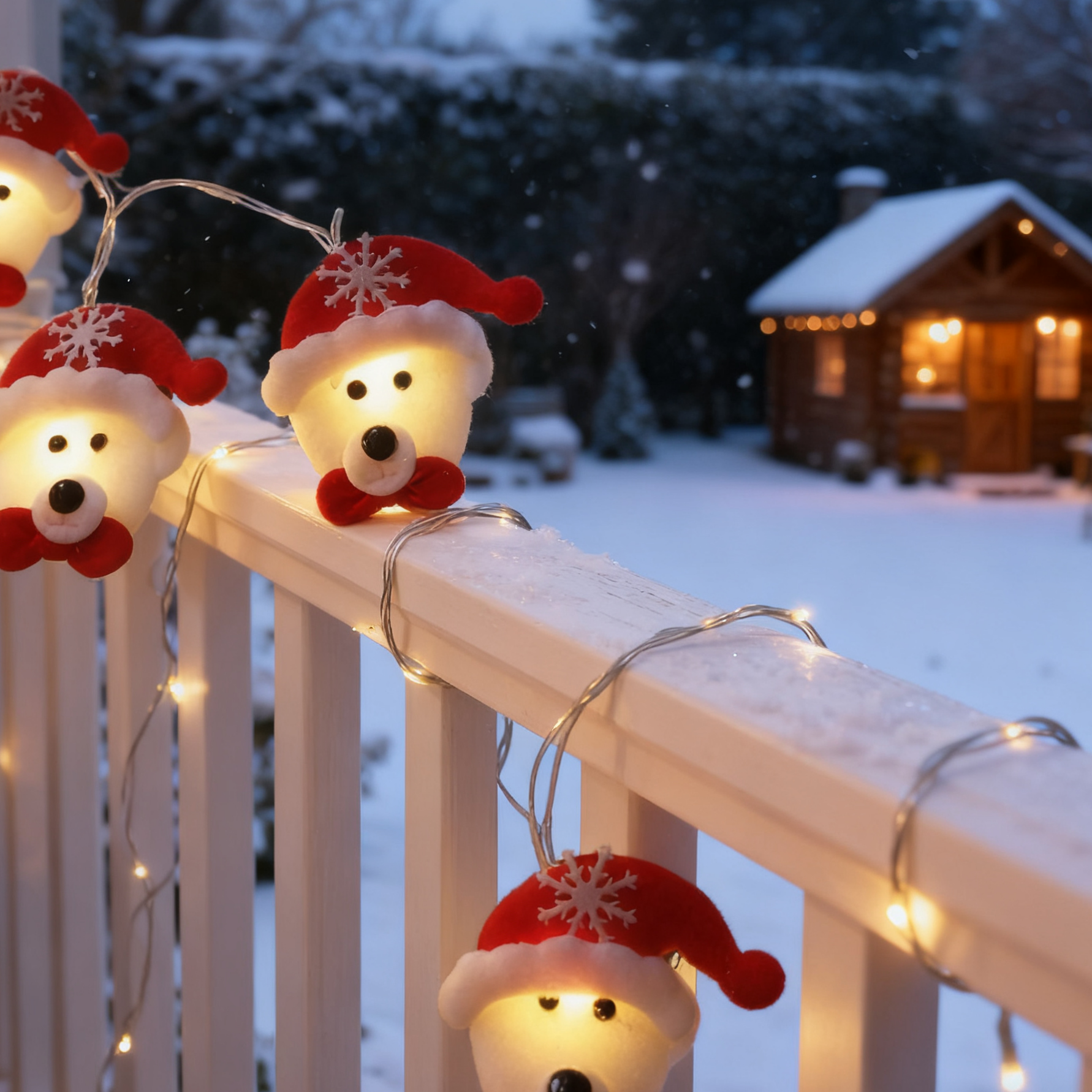 Non woven teddy bear Christmas light LED string — image 3