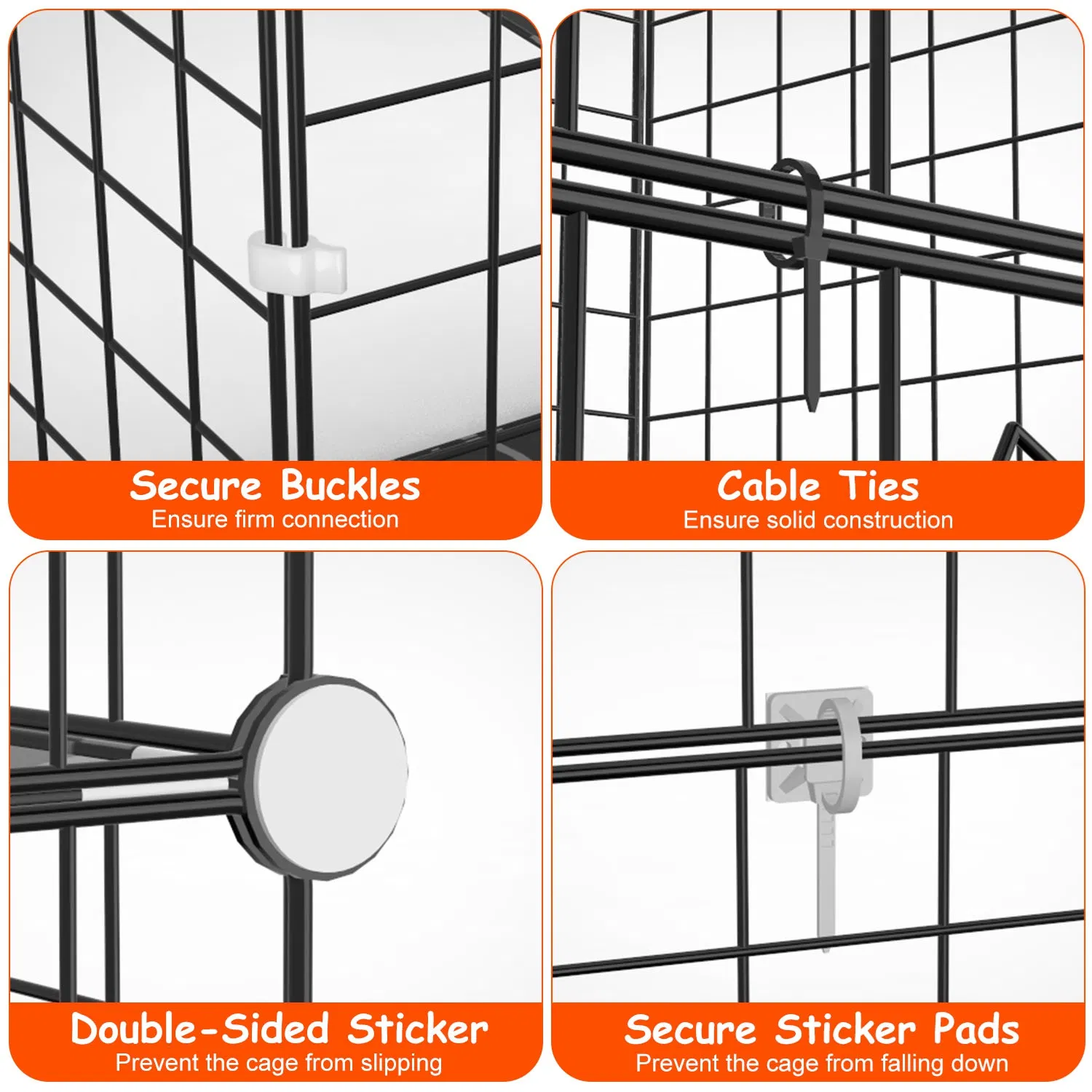 2Tier Cat Cage Playpen Indoor Pet Enclosures Kitten Kennel House Detachable Cat Crate with Climbing Ladder 2 Doors for 1-2 Cats for Ferret Squirrel Small Animals — image 3