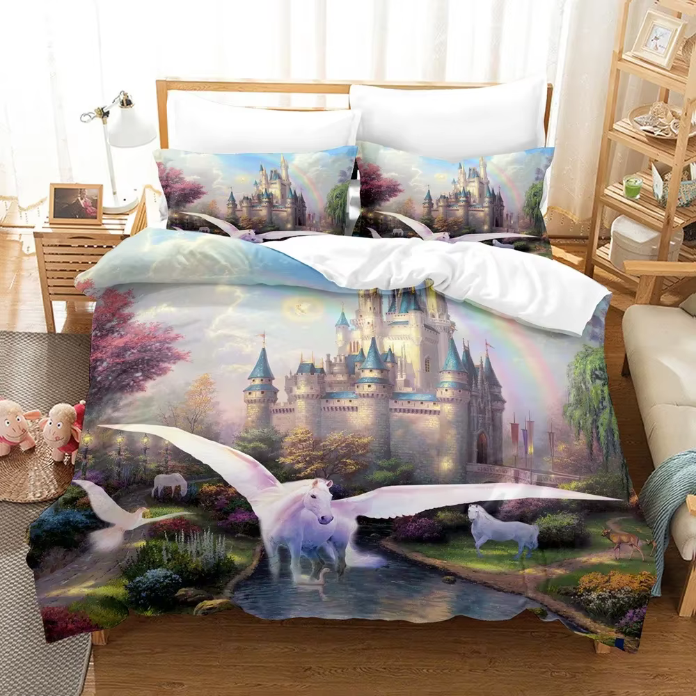 Animal Horse Bedding Sets Quilt Bed Cover Comforter Duvet Cover Pillow Case 2-3 Pieces Sets Kids Adult Bedroom Decoration — image 2