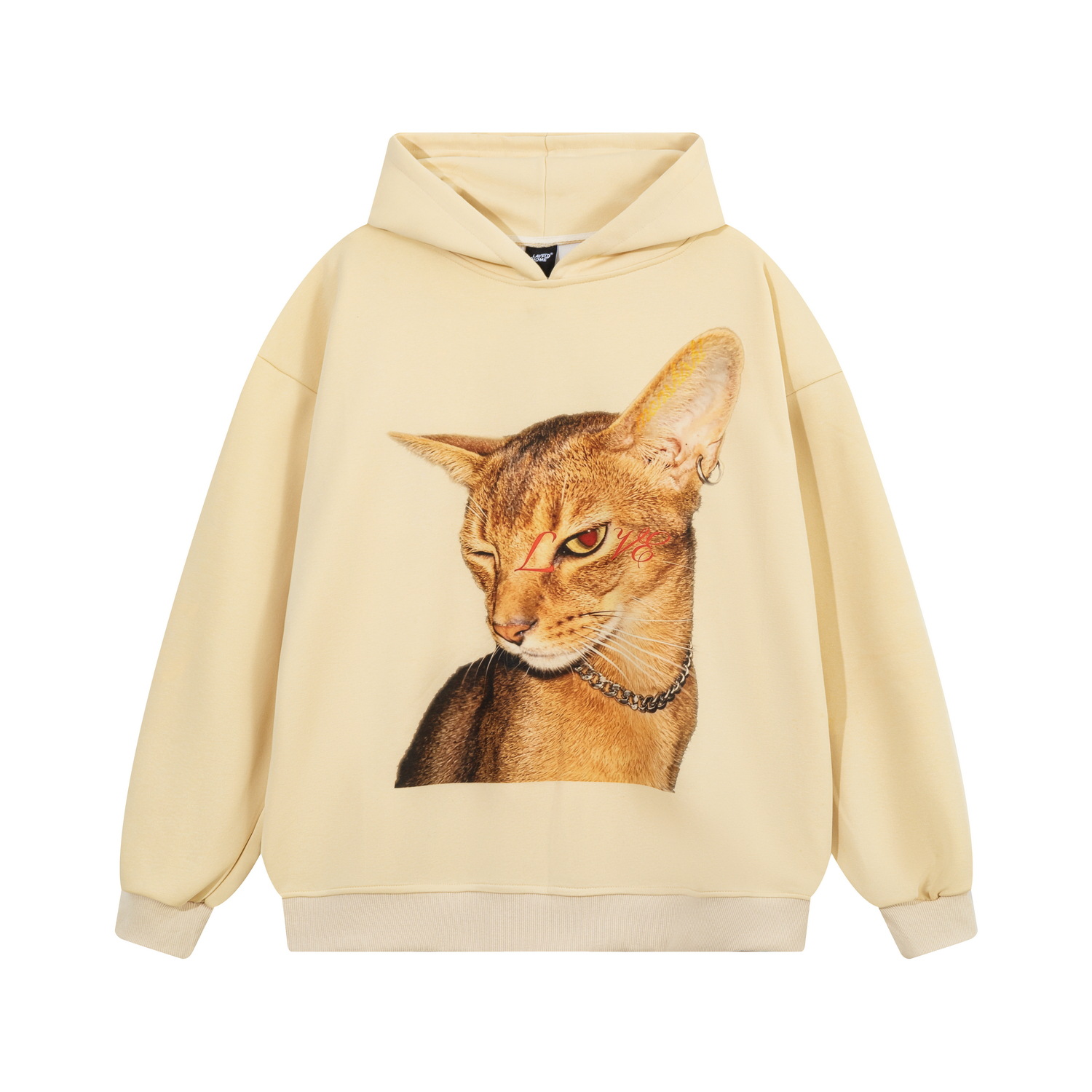 Chain cat printed hoodie — image 2