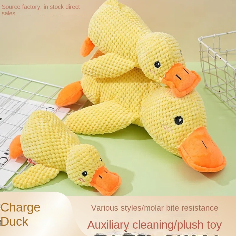 Duck de Plush para Compañero de Perros con Sonido y Función de Limpieza Dental, Divertido para Gatos y Mascotas - Duck de Carga — imagen 5