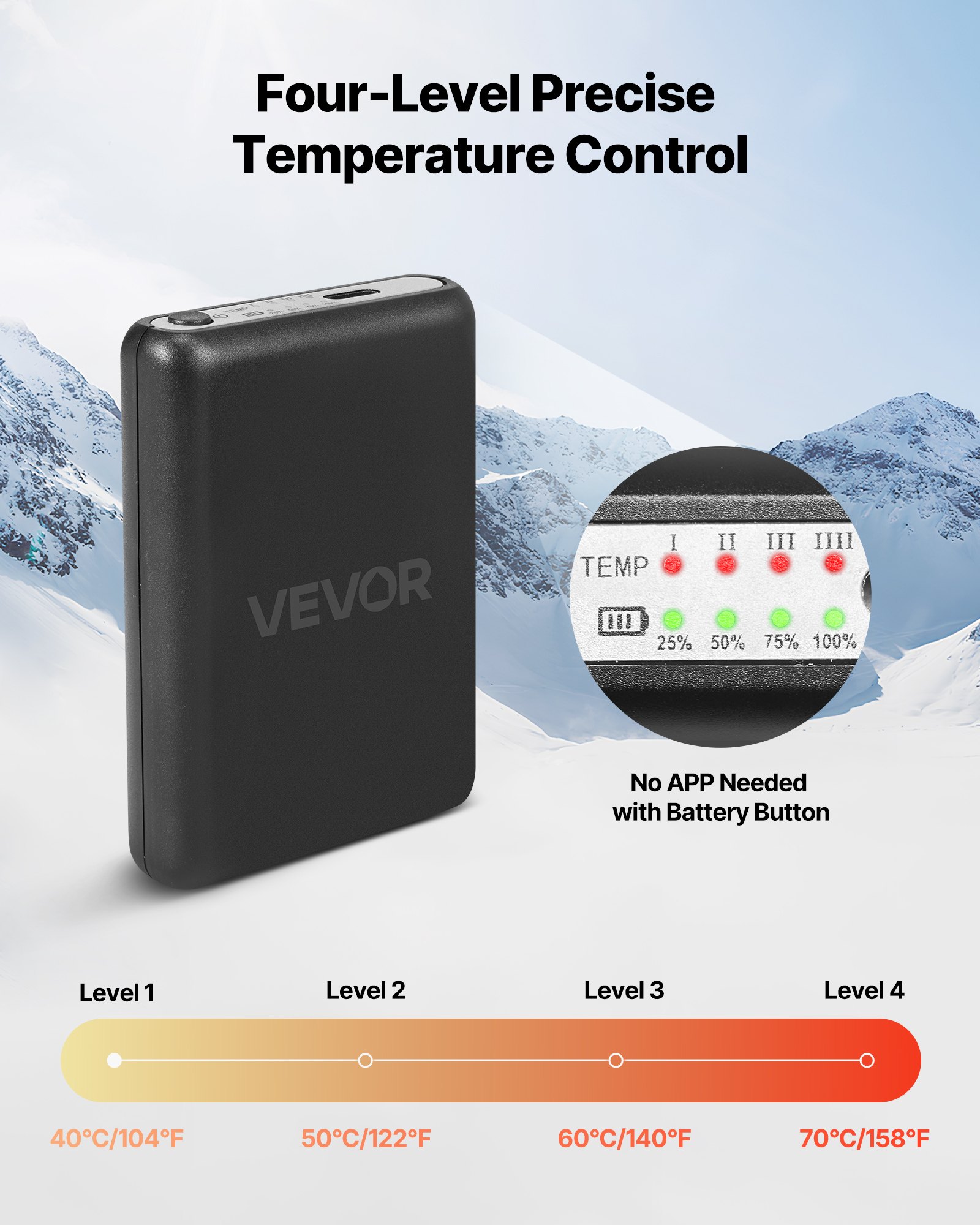 Heated Socks, 6000mAh Battery Powered, Rechargeable Heating Socks With 4 Heating Levels, Electric Heated Sock With APP Control For Men Women, Foot Warmer For Hunting Riding Camping Hiking — imagen 2