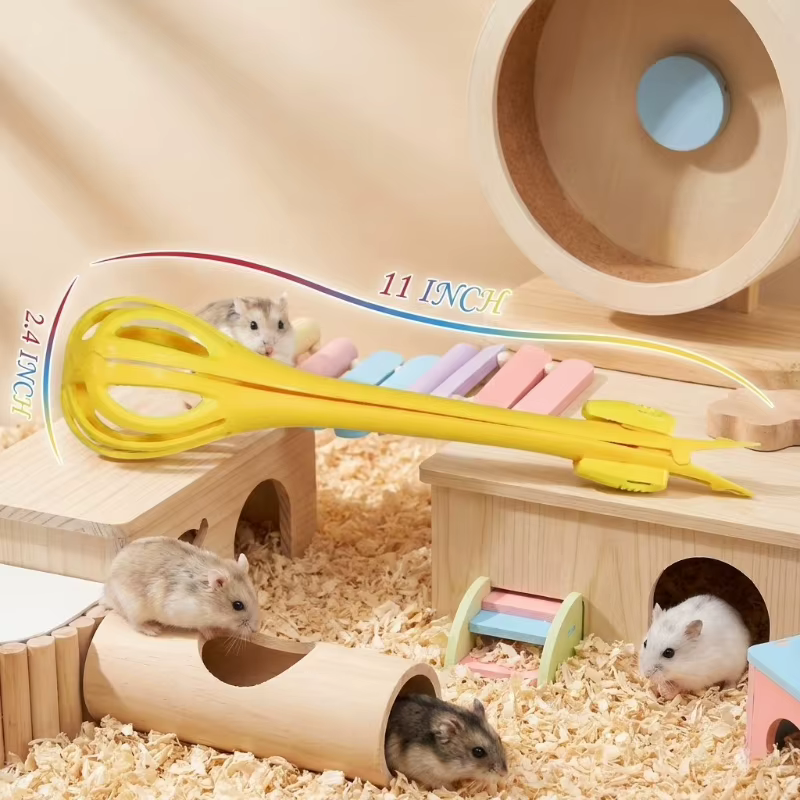 Hamster Clip Small Animal Clamp Anti-Bite Handling Tool Long Handle Poop Scooper for Guinea Pig Hedgehog Rat Cage Accessories — image 2