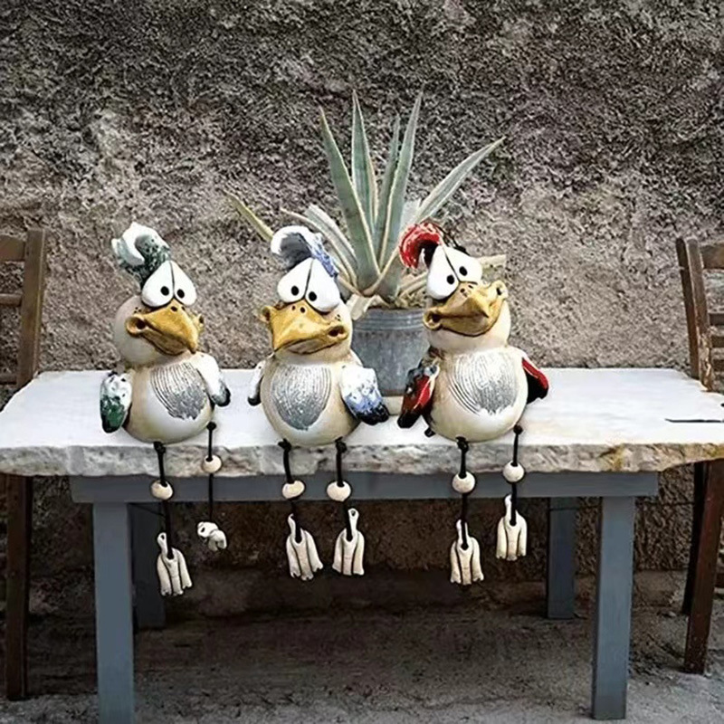 New Cute Bird Sparrow Garden Animal Statue Decorative Resin Craft Ornament — image 1