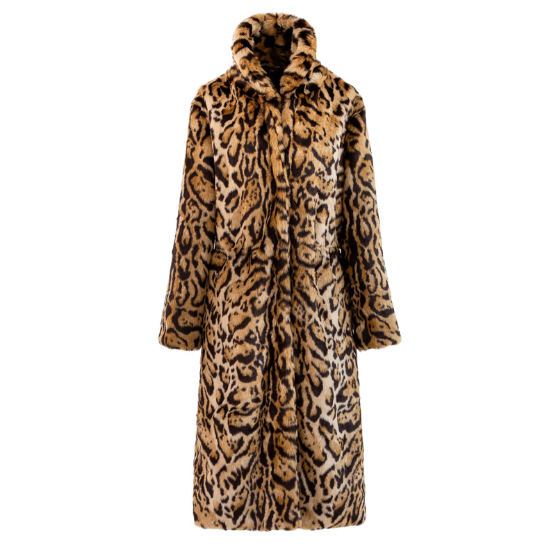 Chaquetón de Pelo de Leopardo Grande Falso Mink de Algodón — imagen 2