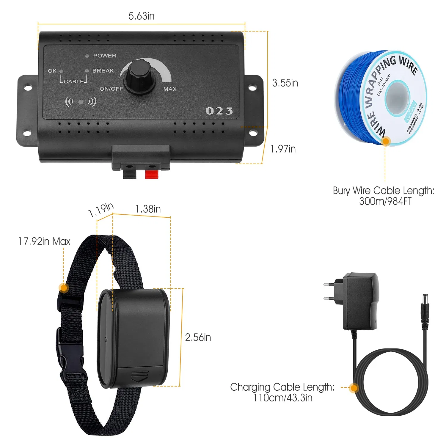 Sistema de Contención para Perros con Collar de Choque Eléctrico Pet Tone, Resistente al Agua, para Perros Pequeños, Medianos y Grandes — imagen 3